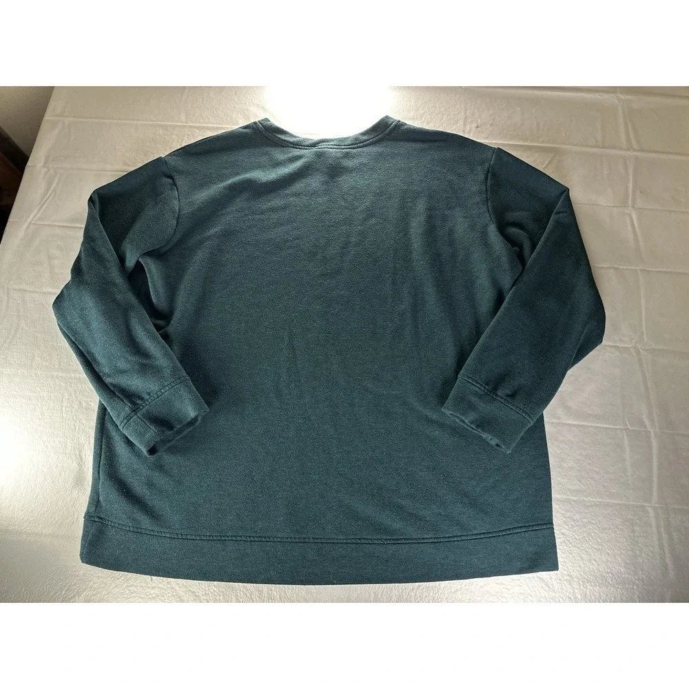Orvis Sweater Mens XL Teal Green Modal Blend Long Sleeve‎ Crewneck Pullover